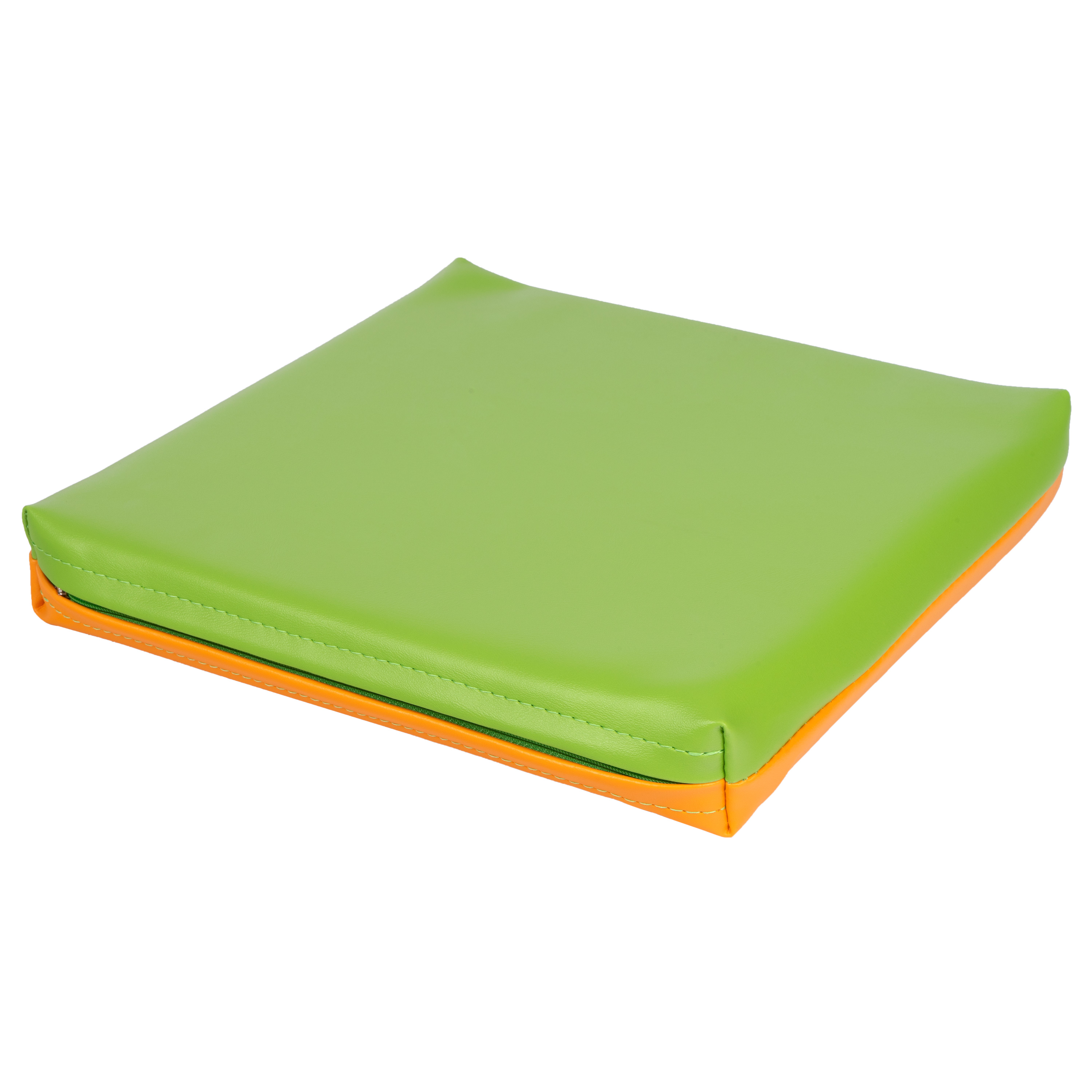 Sitzkissen 'Quadrat - grün/orange', 28 x 28 x 4 cm