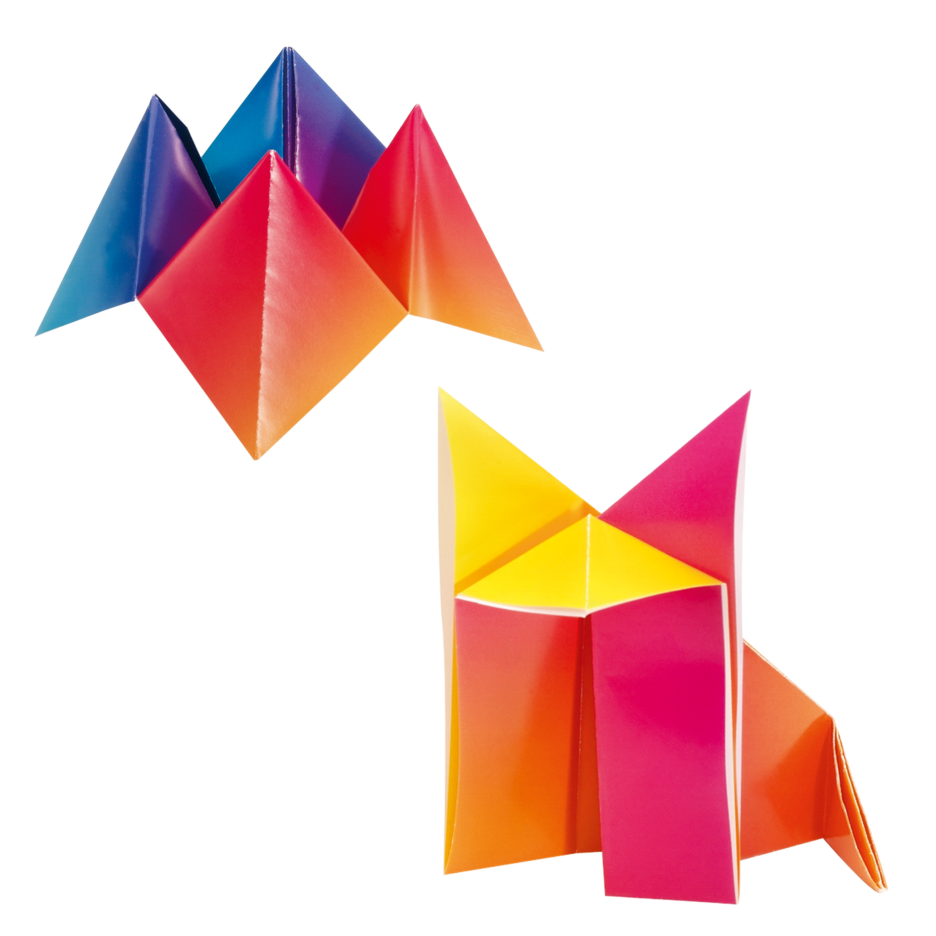 Origami Faltblätter 'Regenbogen', 10 x 10 cm