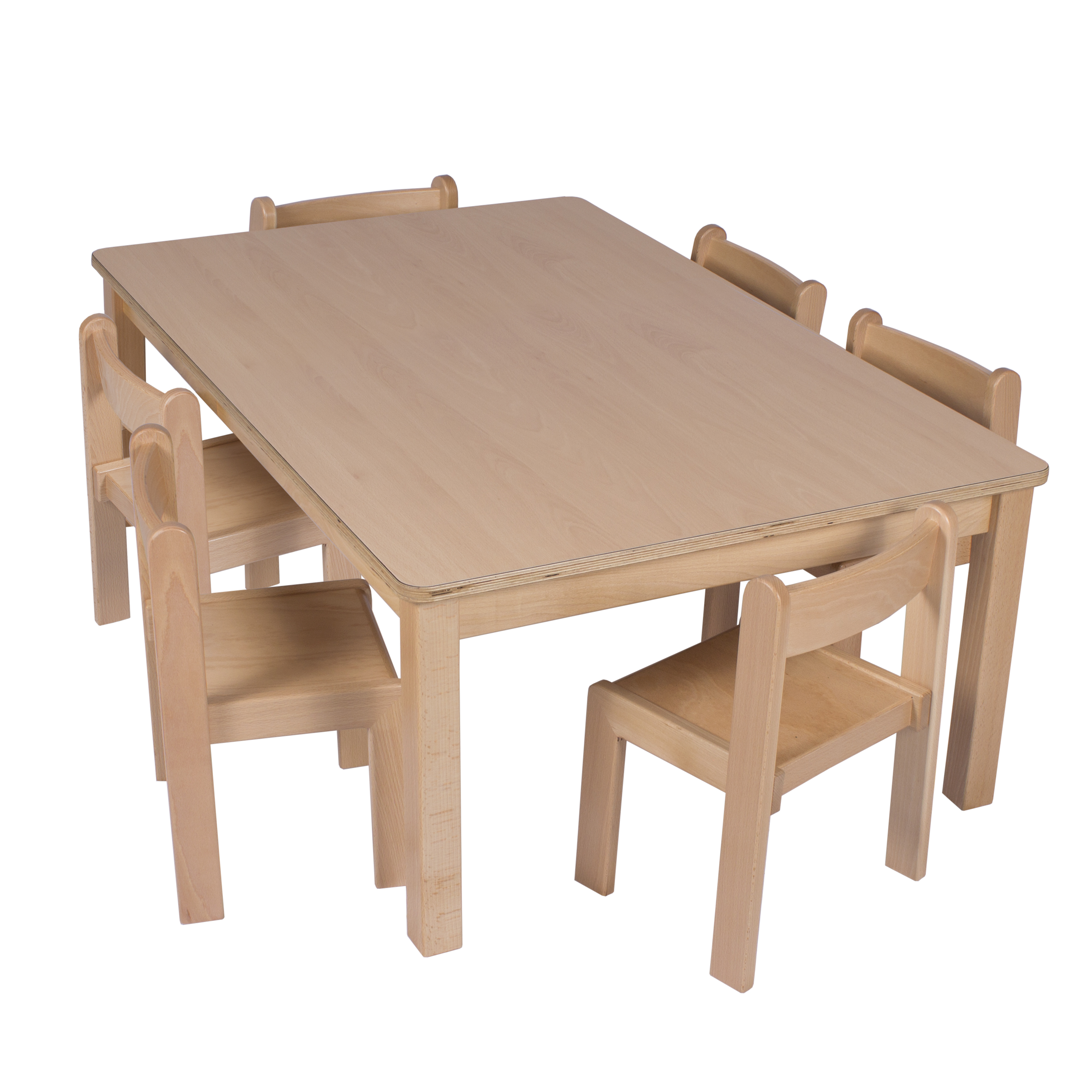 Tischgruppe U3-Set 6 'Tom' Rechtecktisch mit 6 Stühlen
