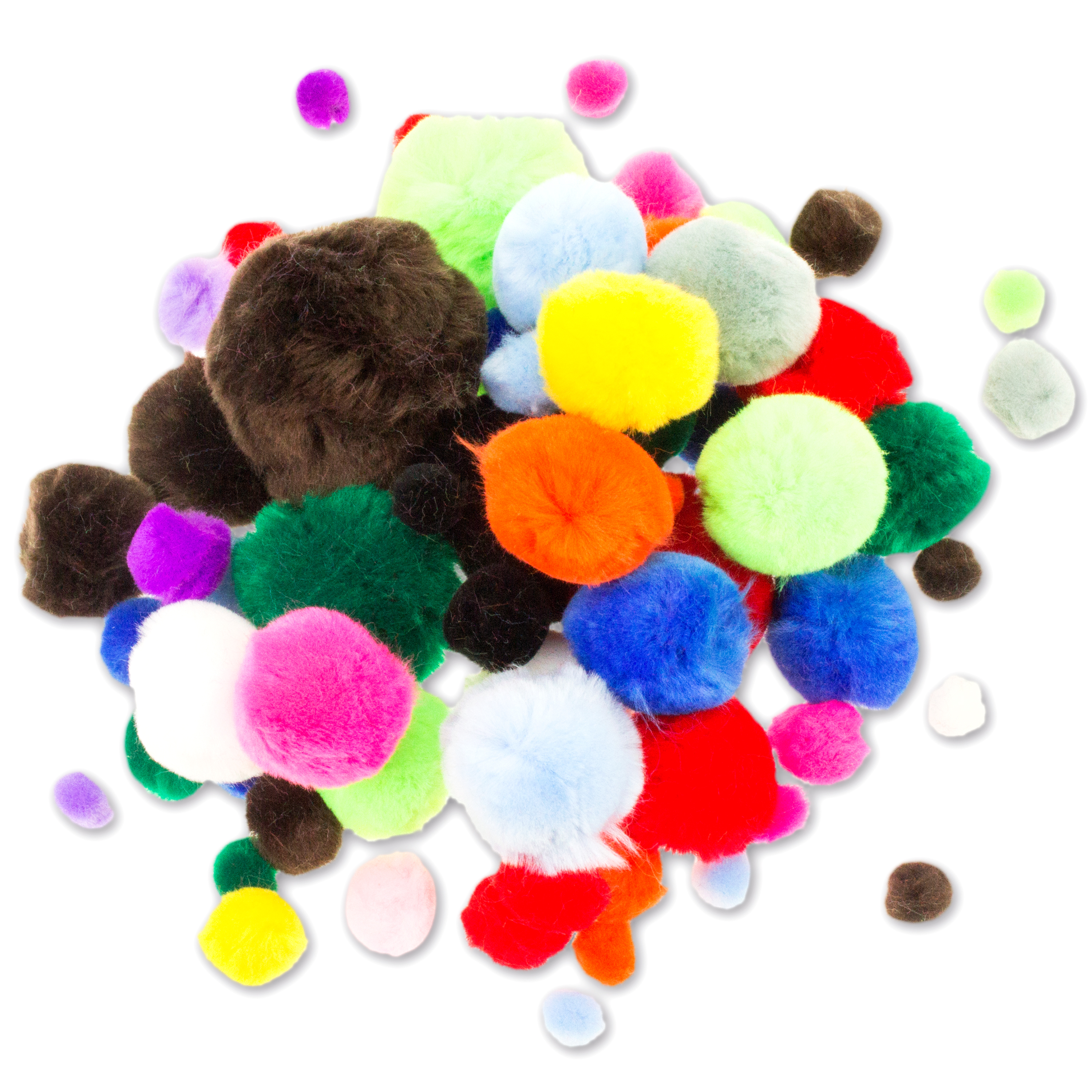 Pompons Multicolor, 100 Stück
