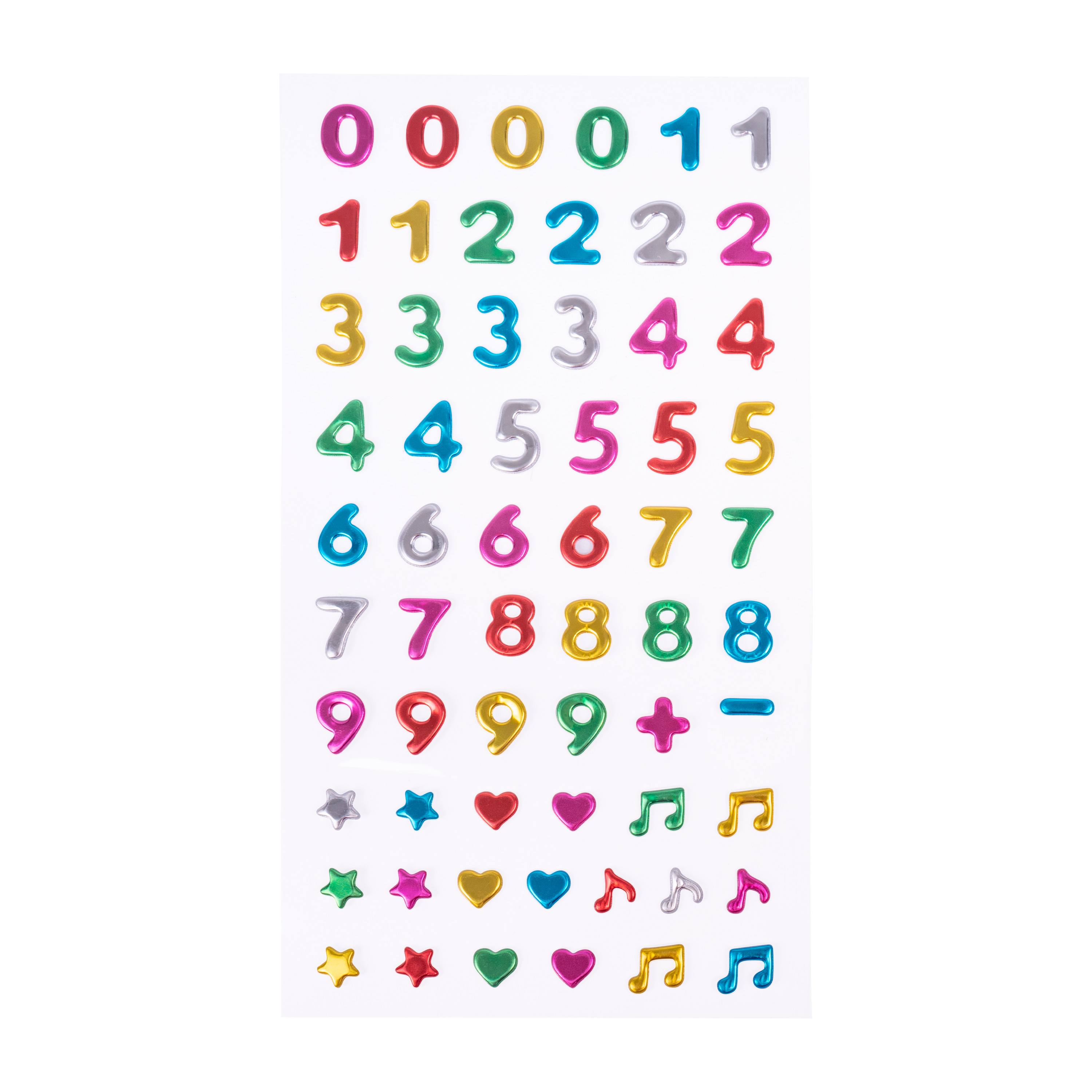 Ballon-Sticker „Zahlen“, 61 Stück