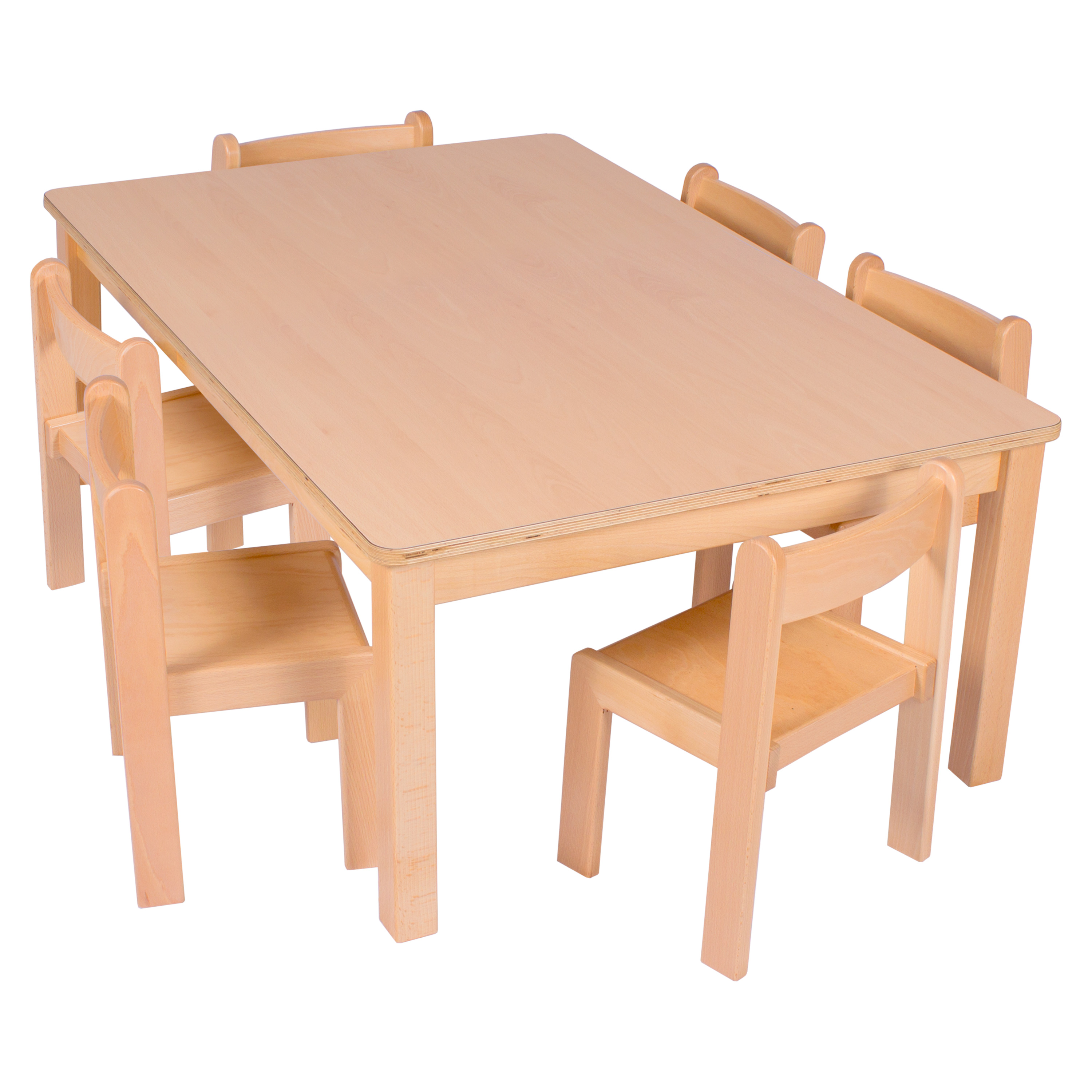 Tischgruppe Tom 'Rechteck' U3-Set mit 6 Stühlen