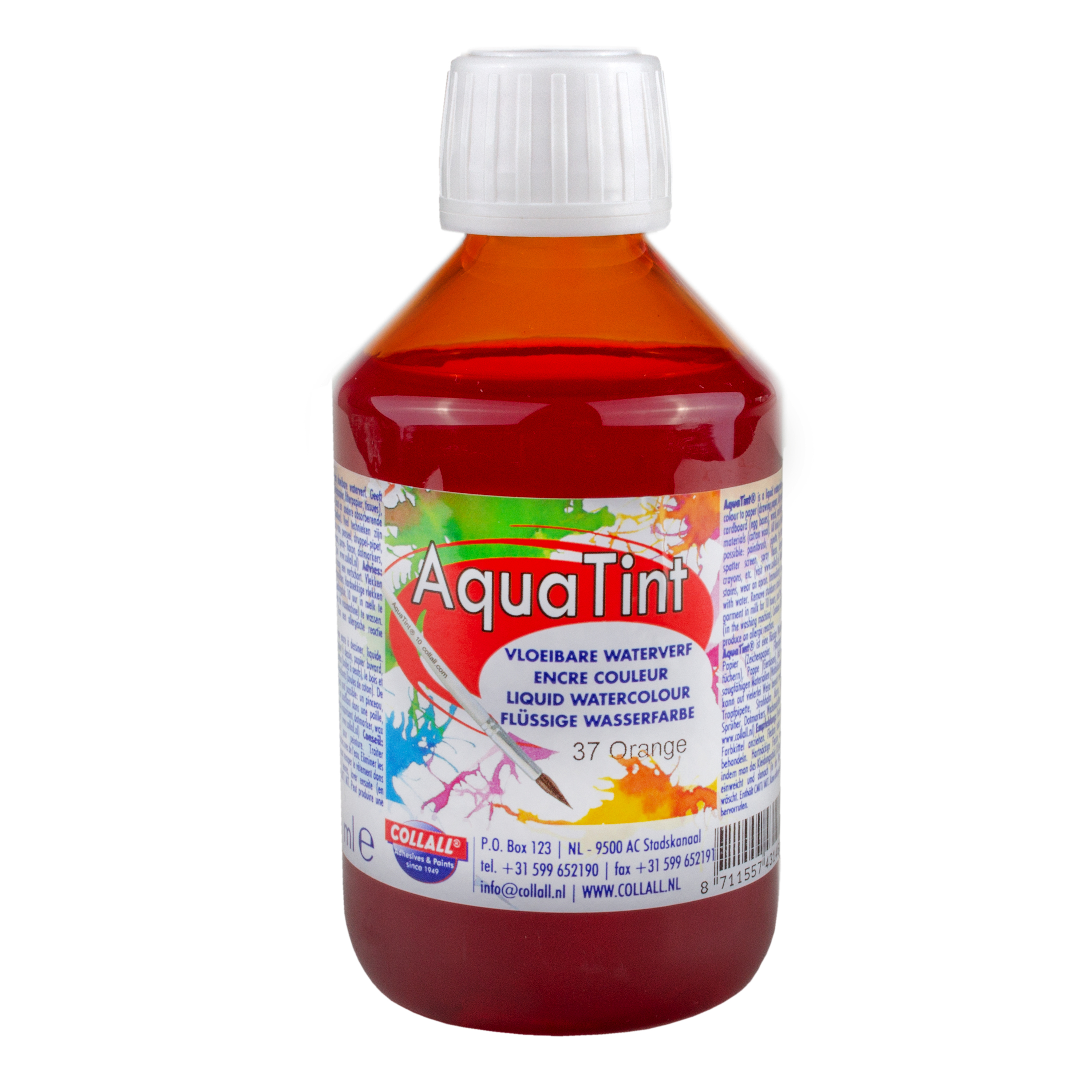 AquaTint 'orange', hochwertige Pigmentierung, 250 ml