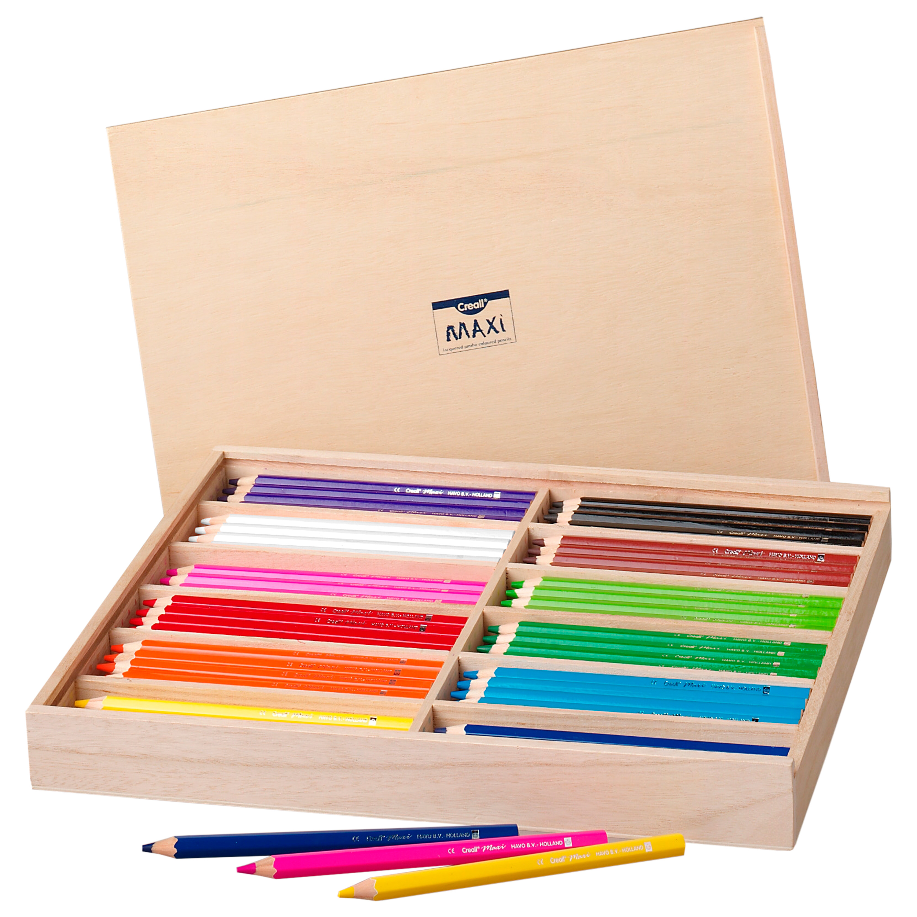 Creall Maxi Farbstifte '144er-Box' in 12 Farben sortiert