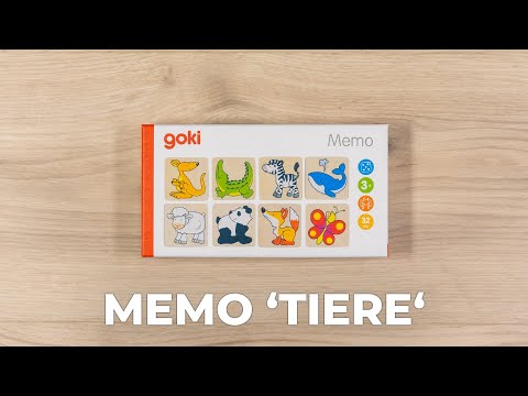 Memo Spiel 'Tiere' aus Holz