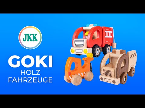 goki Klein Holzfahrzeuge Set 1 'Baustelle', ab 2 Jahre